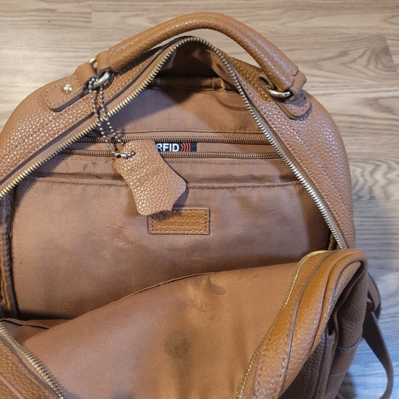 Tan Leather Backpack - Picture 2 of 12